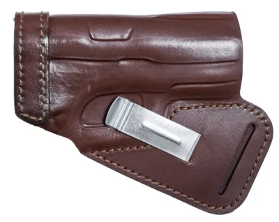 Kobura poyasnaya mod. E Glock-19 - kozha - korichnevyj (Hol'ster)